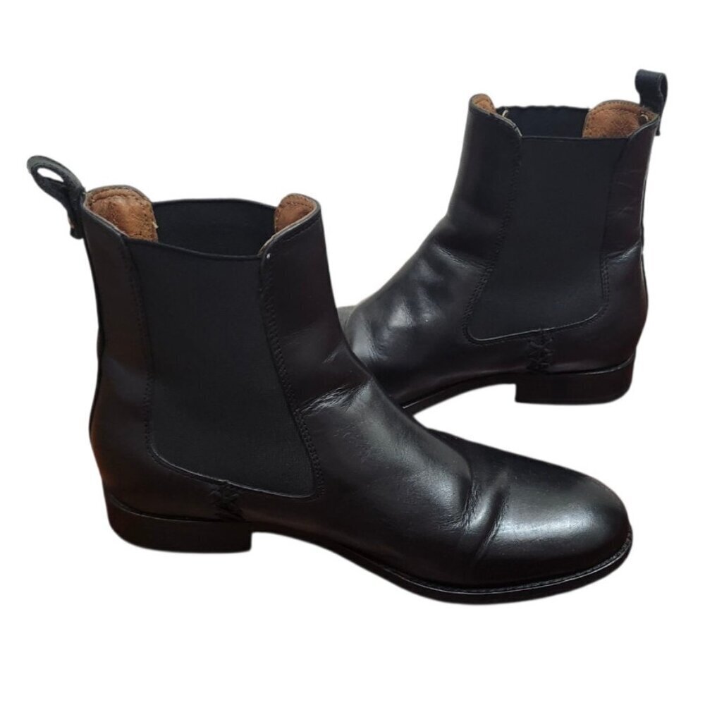 Frye Women’s Melissa Chelsea Leather Black Ankle Boots Women’s Size7 - Picture 10 of 15